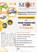 Meshing Techniques using Hyper Mesh Workshop Poster